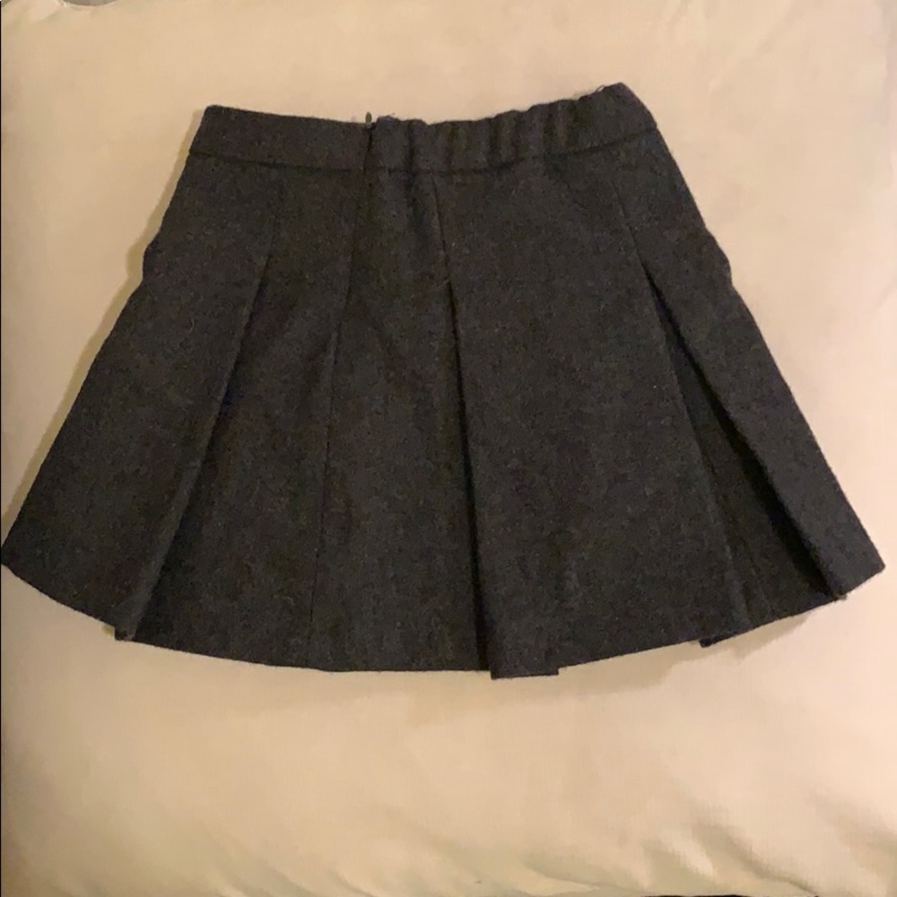 NWT Zara Girls Charcoal Gray Pleated Skirt Sz 5/6
